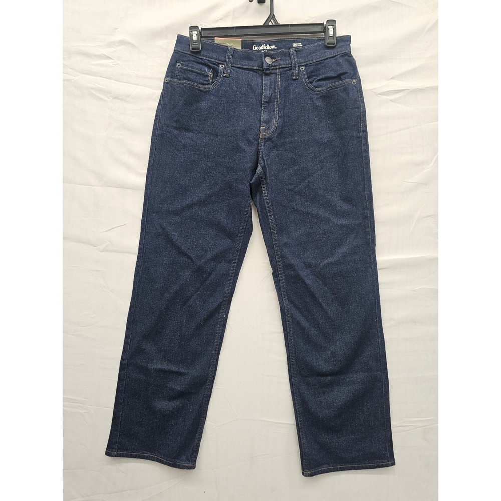 Goodfellow & Co Mens Relaxed Straight Leg Jeans Blue Cotton Stretch 30x30